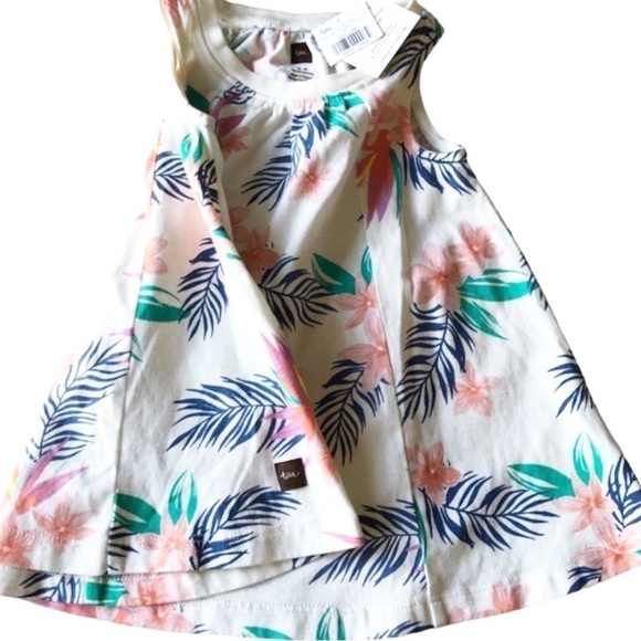 Tea Floral Trapeze Baby Dress Size 3-6 Month - Picture 9 of 9